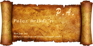 Pelcz Arikán névjegykártya